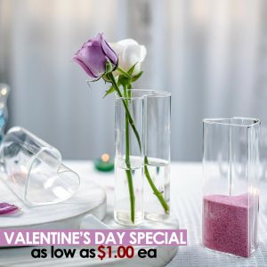 heart shaped flower vases