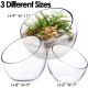 3 different sizes of Glass Terrarium Bowl Slanted Slant Cut 