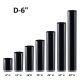 Black Glass Cylinder Vases D-6