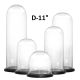 Glass Cloche Display Dome With Black Wood Base H-11