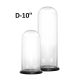 Glass Cloche Display Dome With Black Wood Base H-15