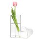 Glass Heart-Shaped Bud Vase with flower