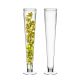 two glass trumpet vases