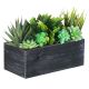 black wood planter box
