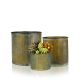  Zinc Metal Planter Pot Antique Finish Set