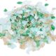 8 lbs Mix Frosted Clear Blue Green & Light Red Sea Glass and Vase Fillers