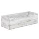 black wood rectangle planter box