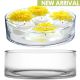 Wide Clear Glass Cylinder Vase (H:4