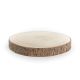 Round Natural Wood Slice with Bark