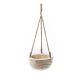 Paulownia Hanging Wood Bowl with Jute Rope, H-23