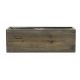5 x 15 x 5 inch Garden Wood Rectangle Box Planter with Zinc Liner - Side