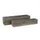 Wood Rectangle Planter Box w/ Zinc Liner Natural H-6